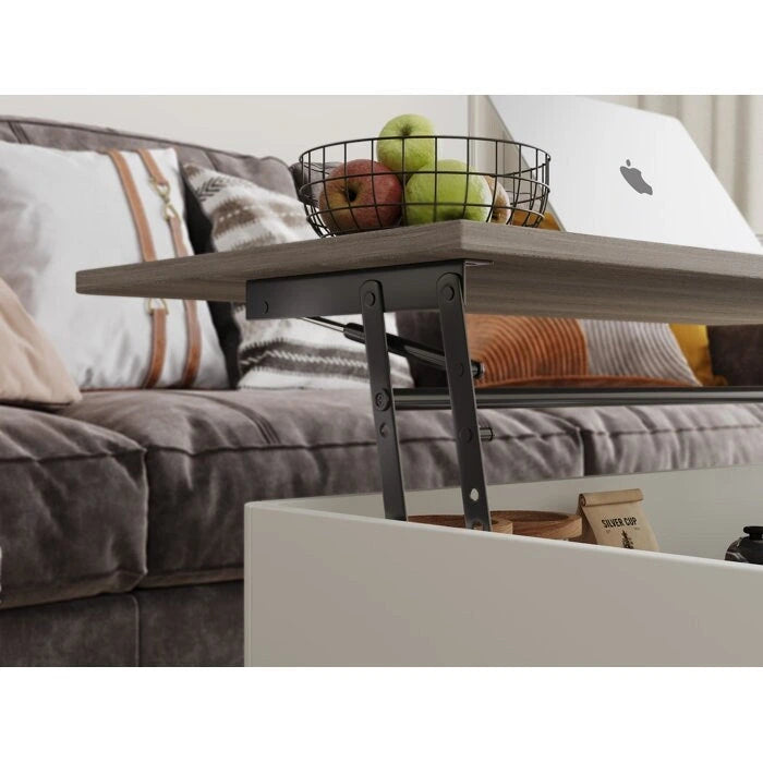 Elevatelux Rectangle Lift Top Square Coffee Table With Storage 37 x 23.5