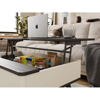 Elevatelux Rectangle Lift Top Square Coffee Table With Storage 37 x 23.5