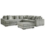 Signature Design by Ashley Lindyn Fog 5-Piece Sectional with Ottoman - 133 W x 133 D x 38 H