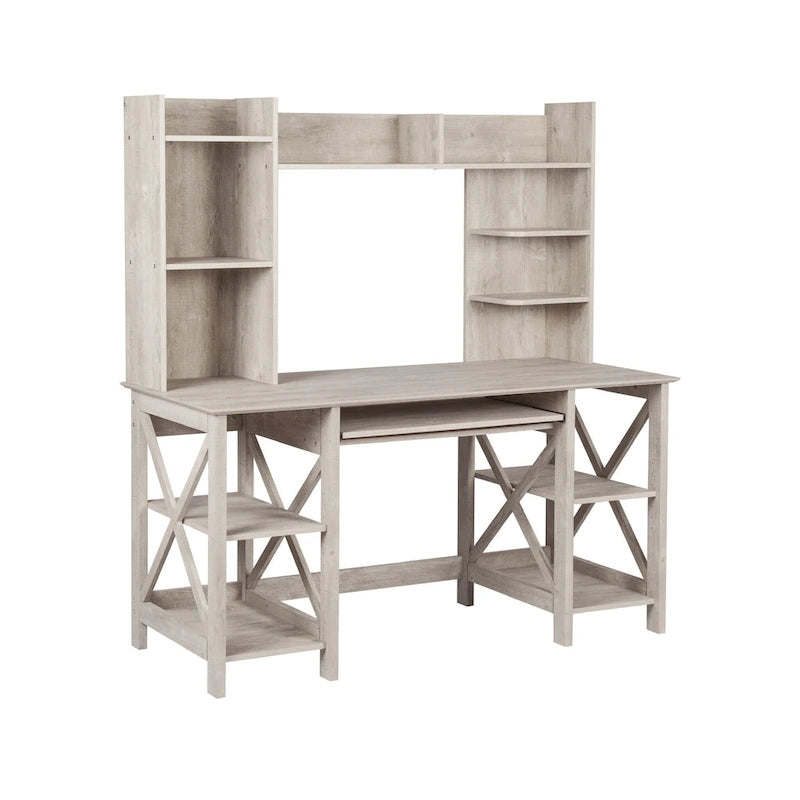 Saint Birch Honduras 58 Transitional Open Shelves Writing Desk