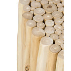 Round Natural Brown Solid Teak Wood Branch Bundle Coffee Table by East at Main