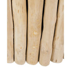 Round Natural Brown Solid Teak Wood Branch Bundle Coffee Table by East at Main