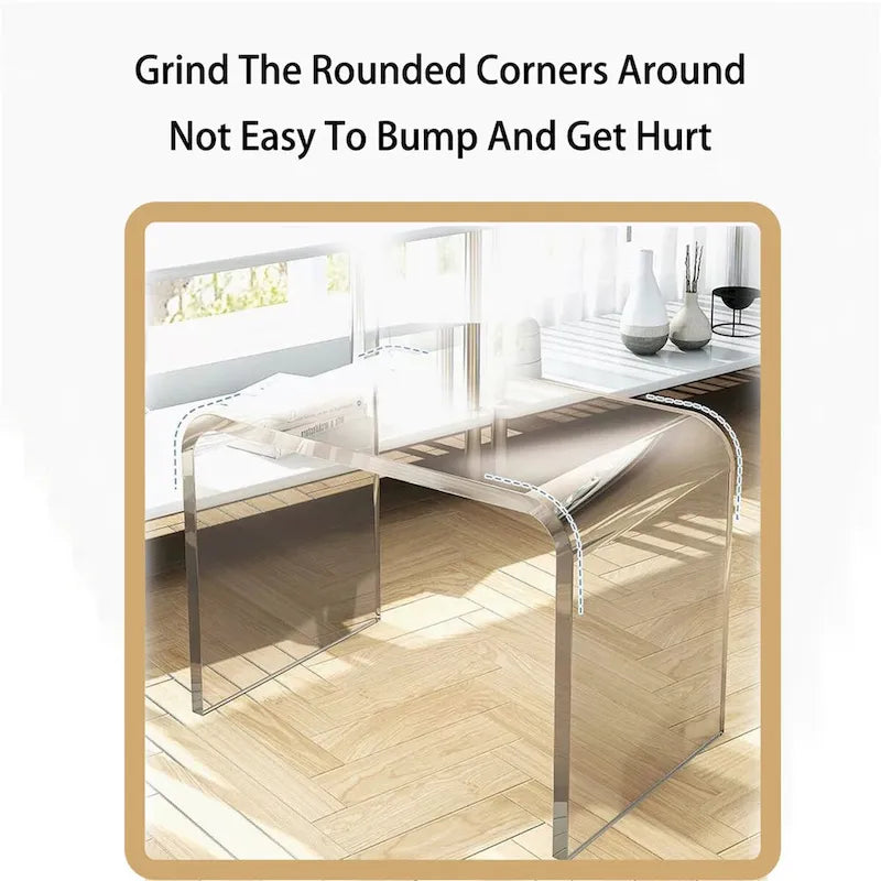 Acrylic Sofa Side C Shaped Table