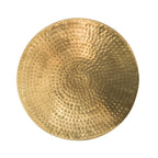 Brass Hammered Metal Drum Table with Lid