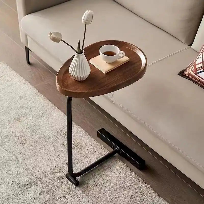C-Shaped Side Table, Small Sofa Table For Living Room