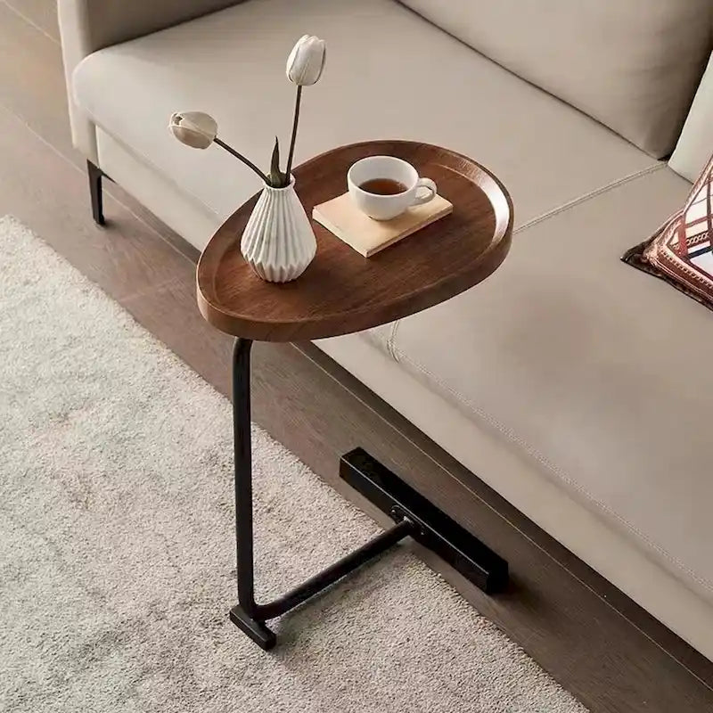C-Shaped Side Table, Small Sofa Table For Living Room