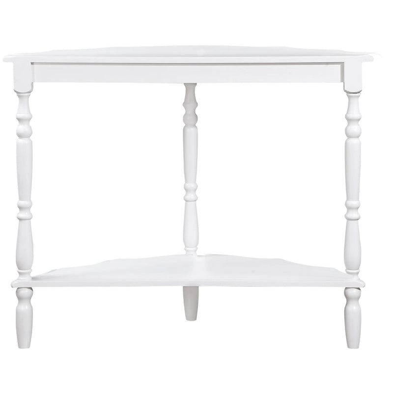 Retro Half-Moon Console Table with Open Shelf