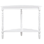Retro Half-Moon Console Table with Open Shelf