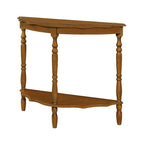 Retro Half-Moon Console Table with Open Shelf