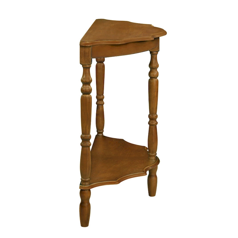 Retro Half-Moon Console Table with Open Shelf