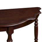 Retro Half-Moon Console Table with Open Shelf