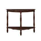 Retro Half-Moon Console Table with Open Shelf