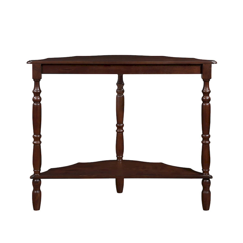 Retro Half-Moon Console Table with Open Shelf