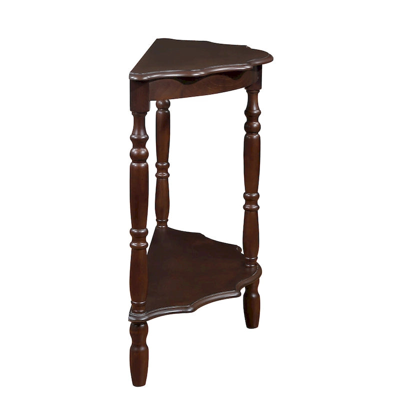 Retro Half-Moon Console Table with Open Shelf