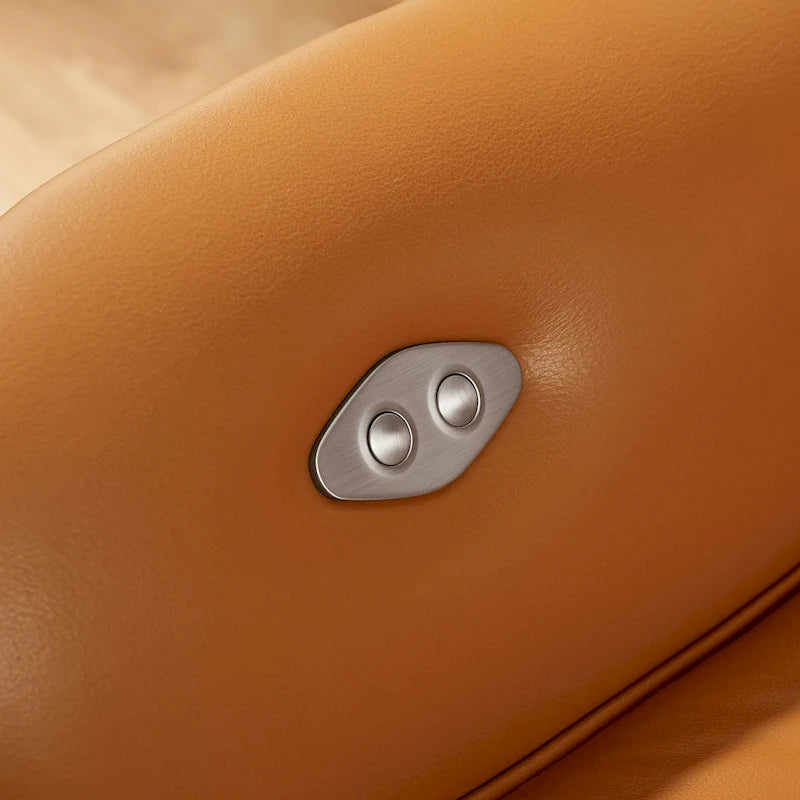 Art Leon Swivel Top Grain Leather Power Recliner Chair