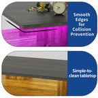 Moasis Modern Glossy Coffee Table with Drawers & LED Lights for Living Room