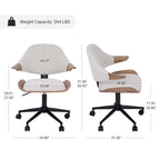 Art Leon Adjustable and Rolling Desk Chair