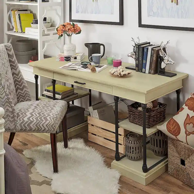 Barnstone Cornice 1-drawer Storage Writing Desk by iNSPIRE Q Artisan