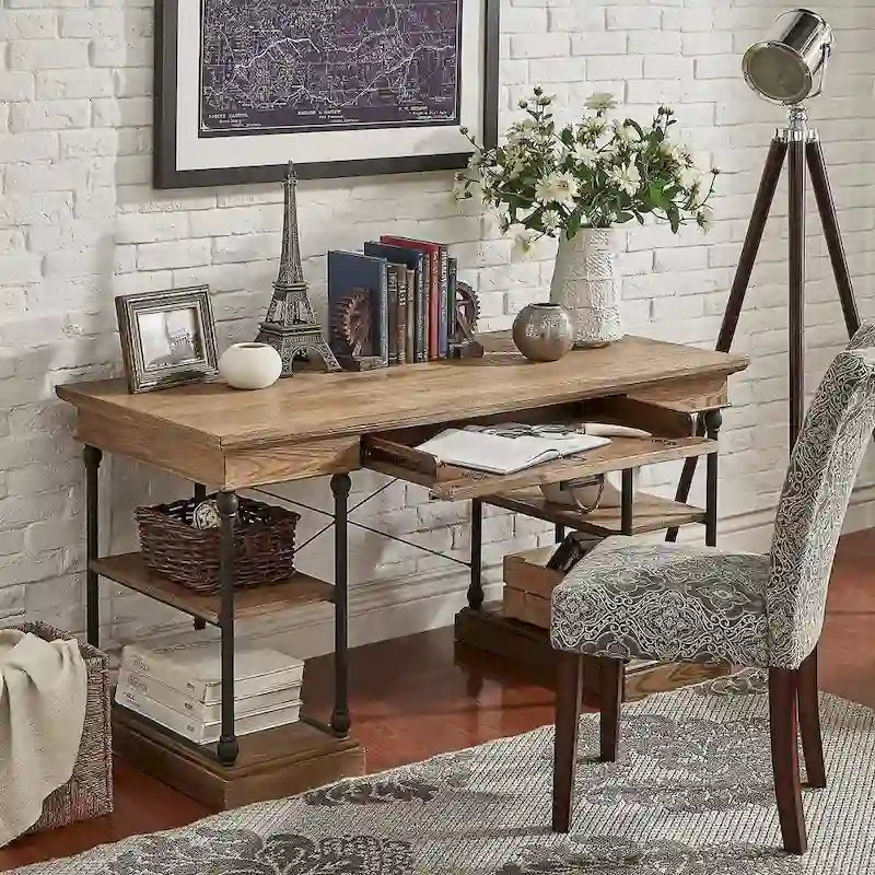 Barnstone Cornice 1-drawer Storage Writing Desk by iNSPIRE Q Artisan