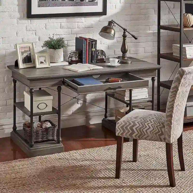 Barnstone Cornice 1-drawer Storage Writing Desk by iNSPIRE Q Artisan