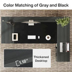 78.7-Inch L-Shaped Executive Desk Computer Desk with File Cabinet