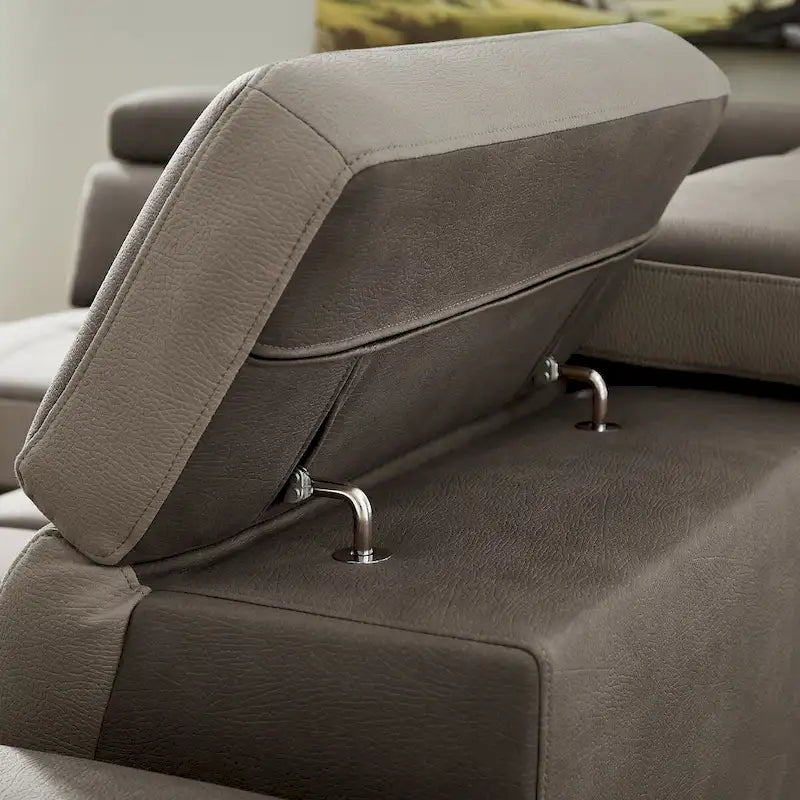 L Shaped Sectional Sofa with Pull Out Bed and Storage Compartment