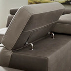 L Shaped Sectional Sofa with Pull Out Bed and Storage Compartment