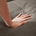 L Shaped Sectional Sofa with Pull Out Bed and Storage Compartment