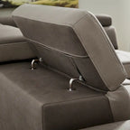 L Shaped Sectional Sofa with Pull Out Bed and Storage Compartment