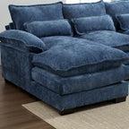 U-shaped reversible chenille comfortable fabric combination sofa