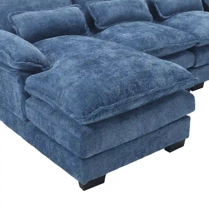 U-shaped reversible chenille comfortable fabric combination sofa