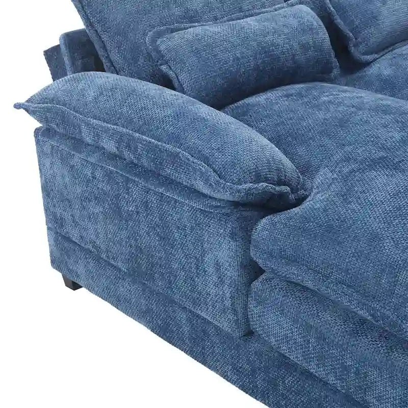 U-shaped reversible chenille comfortable fabric combination sofa