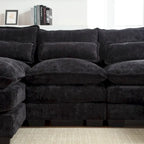U-shaped reversible chenille comfortable fabric combination sofa