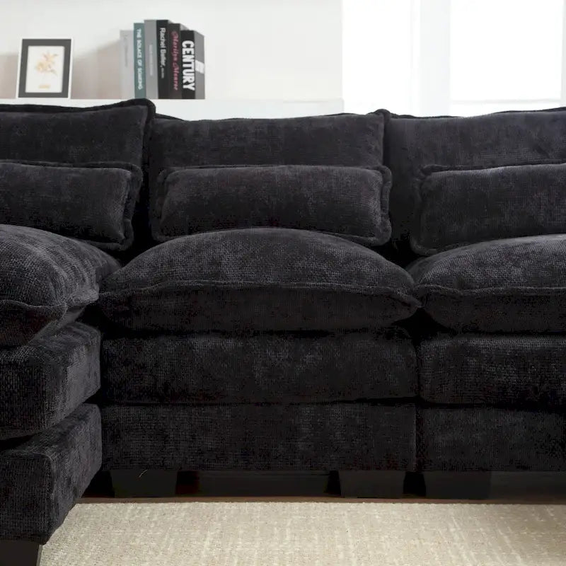 U-shaped reversible chenille comfortable fabric combination sofa