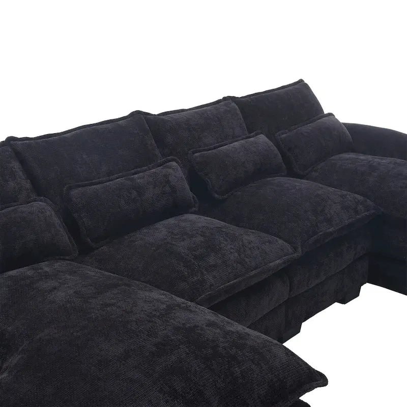 U-shaped reversible chenille comfortable fabric combination sofa