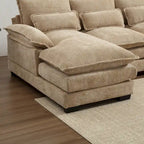 U-shaped reversible chenille comfortable fabric combination sofa