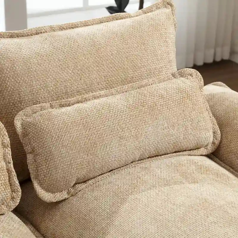 U-shaped reversible chenille comfortable fabric combination sofa