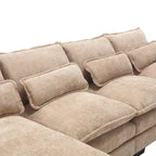 U-shaped reversible chenille comfortable fabric combination sofa
