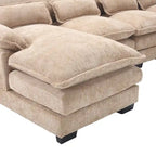 U-shaped reversible chenille comfortable fabric combination sofa