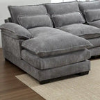 U-shaped reversible chenille comfortable fabric combination sofa