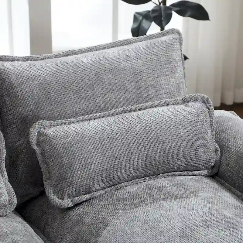 U-shaped reversible chenille comfortable fabric combination sofa