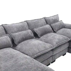 U-shaped reversible chenille comfortable fabric combination sofa
