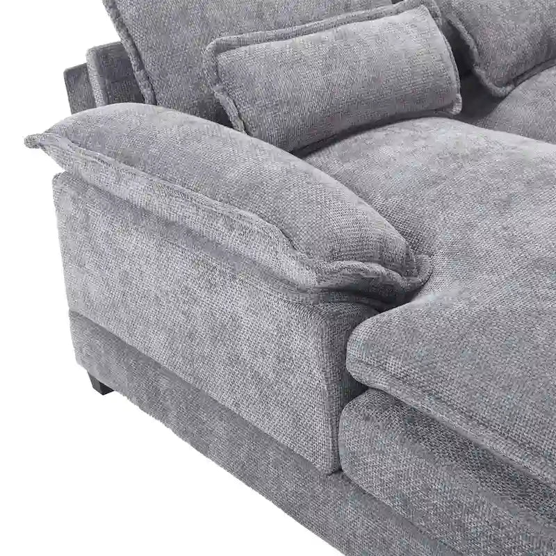 U-shaped reversible chenille comfortable fabric combination sofa