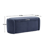 Bedroom End Bench,Upholstered Fabric Storage Ottoman with Safety Hinge, Entryway Padded Footstool,