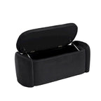 Bedroom End Bench,Upholstered Fabric Storage Ottoman with Safety Hinge, Entryway Padded Footstool,